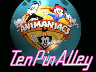 Animaniacs Ten Pin Alley title screen for Playstation